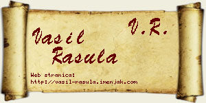 Vasil Rašula vizit kartica
